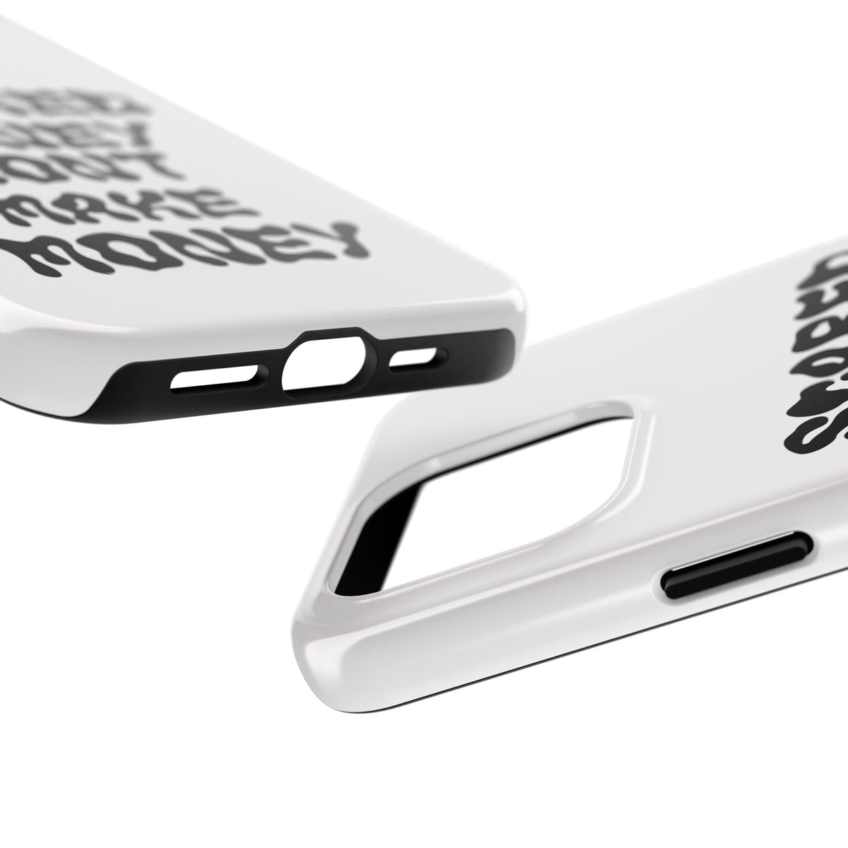 Risktaker Phone Case — "Scared Money Don't Make Money" Bold Typography Protective Case