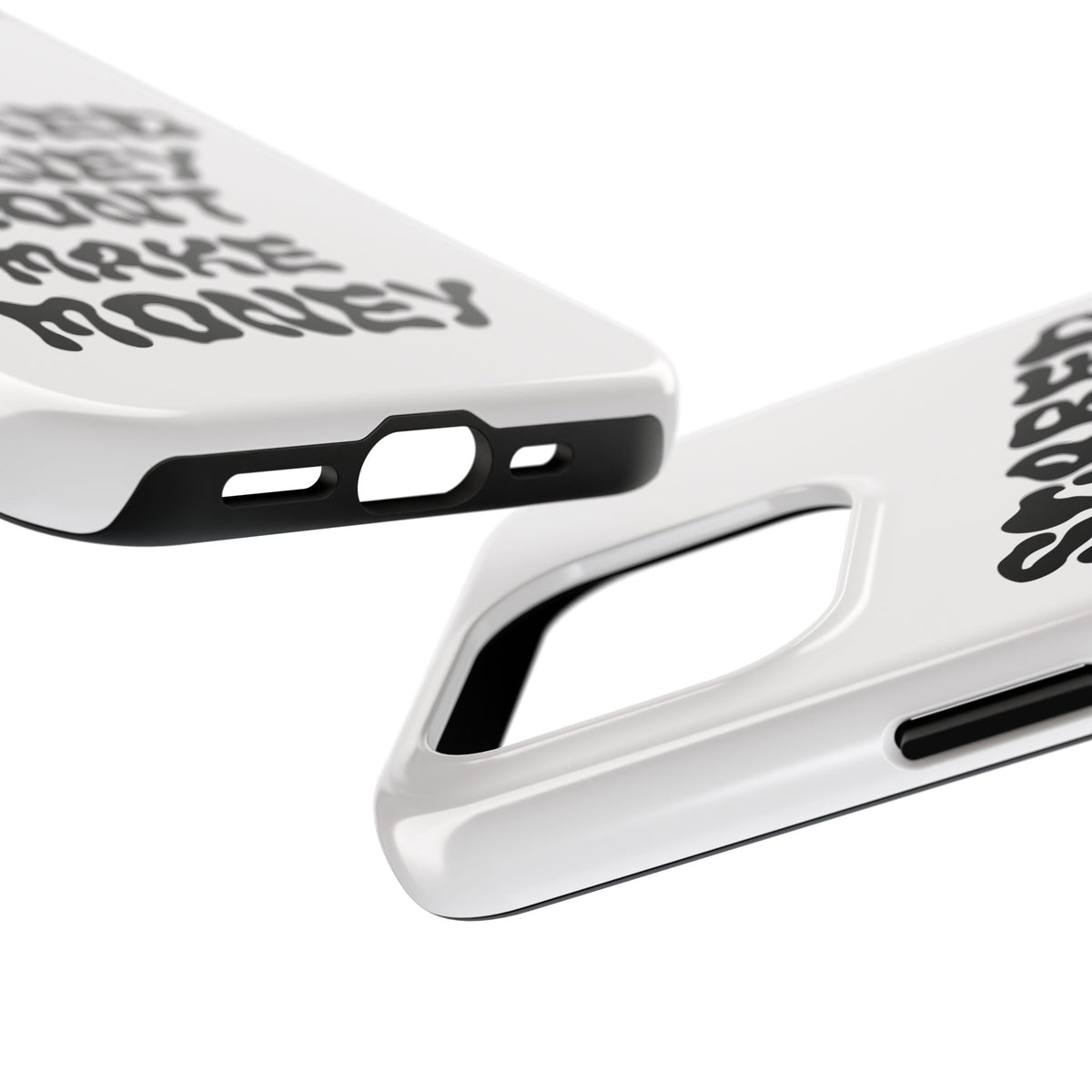 Risktaker Phone Case — "Scared Money Don't Make Money" Bold Typography Protective Case