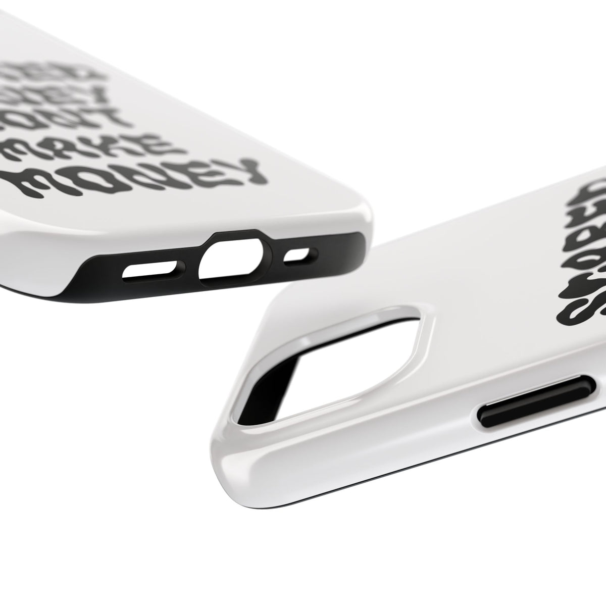 Risktaker Phone Case — "Scared Money Don't Make Money" Bold Typography Protective Case